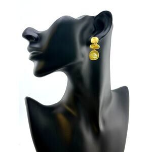 Marcia Moran 18K Gold Plated Dangle Earrings